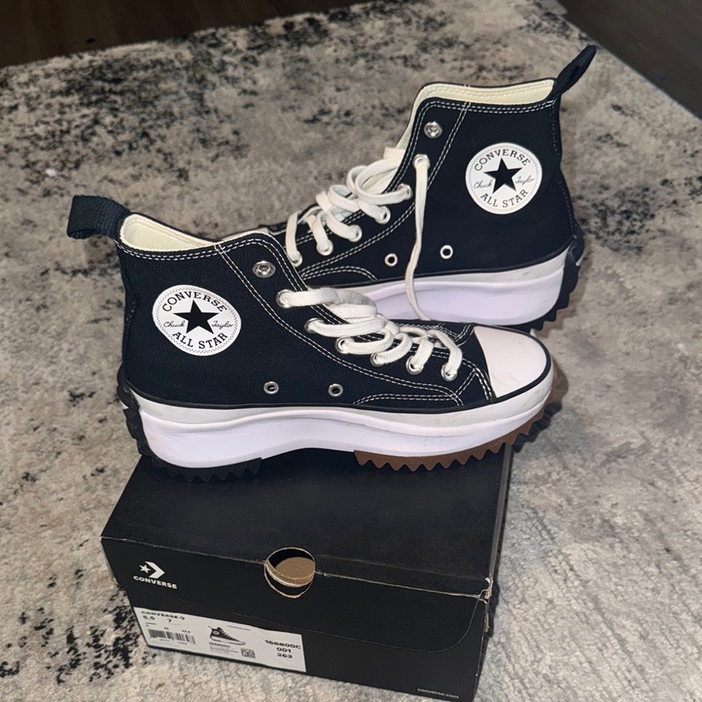 Converse Black Platform High-Tops - Picture 2 of 4